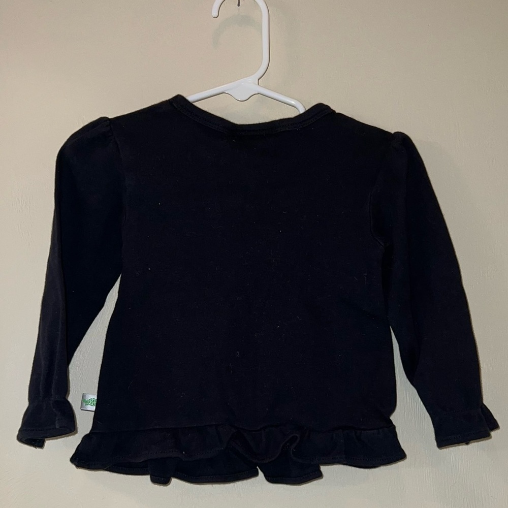 NWOT Black Ruffle Layering Top - Picture 2 of 3